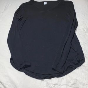 Womens Long Sleeve Vneck Shirt Size Large